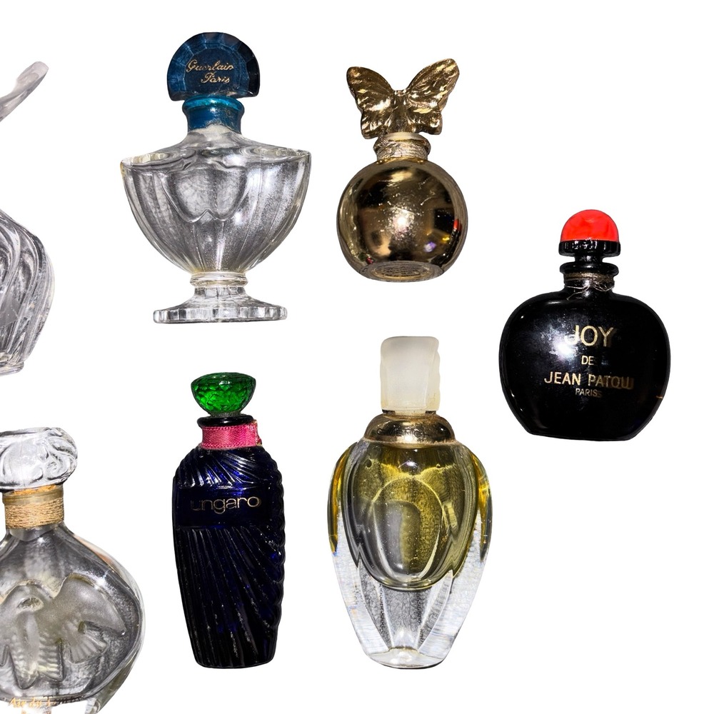 Vintage Perfume Bottle Lot Guerlain Nina Ricci Jean Patou Ungaro Collect  Minis - Picture 3 of 3